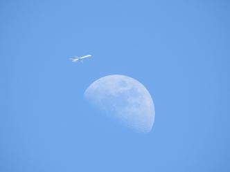 Airplane With Moon 3-16-2016