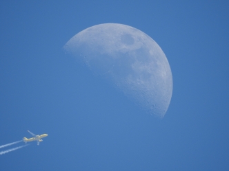 Spirit 985 - Airplane With Moon - 3-15-2016